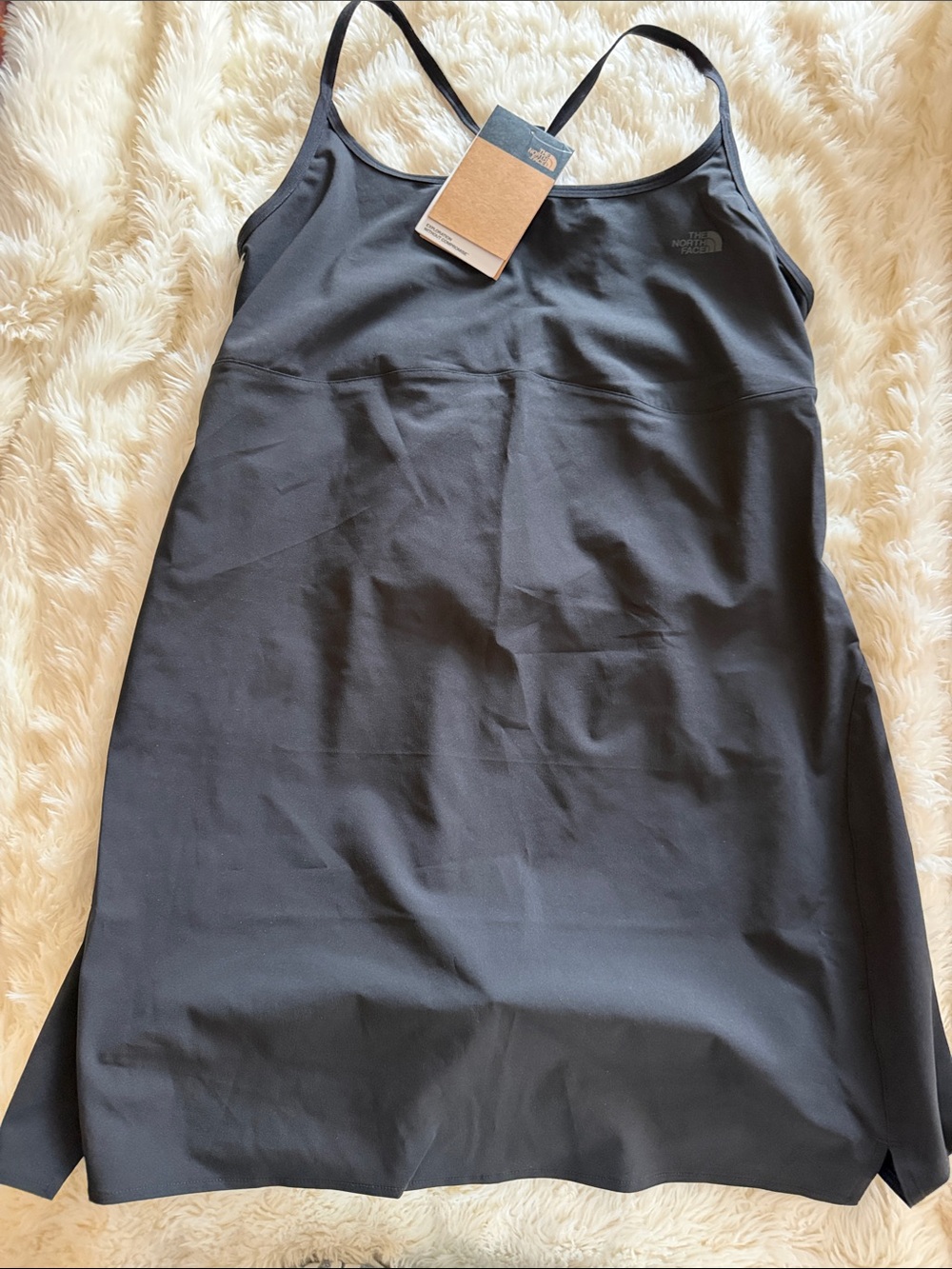 The North Face Black Mini Slip Dress with Thin Straps